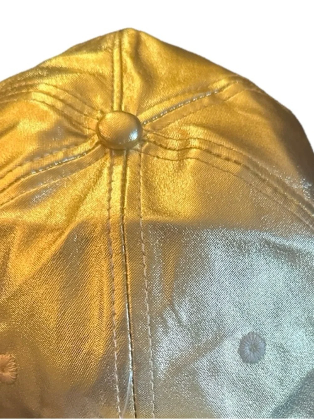 Gold Metallic Baseball Cap with Adjustable Closure ~ Unisex